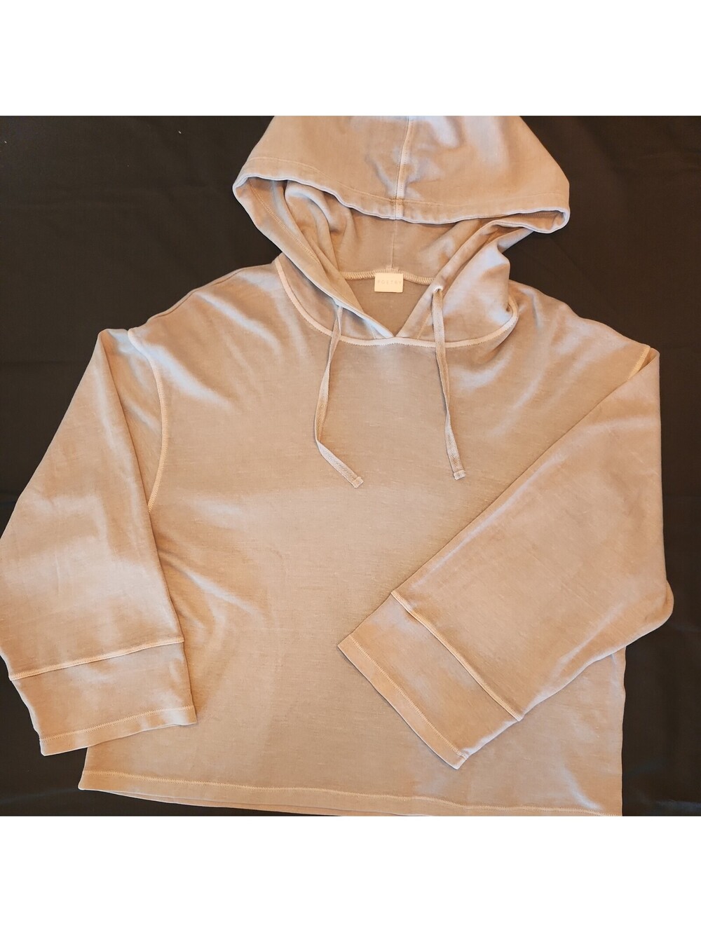 Poetry Women's Gray Sz 10 Hoodie ORGANIC Cotton Stylish Wide Sleeves Exc. Cond.